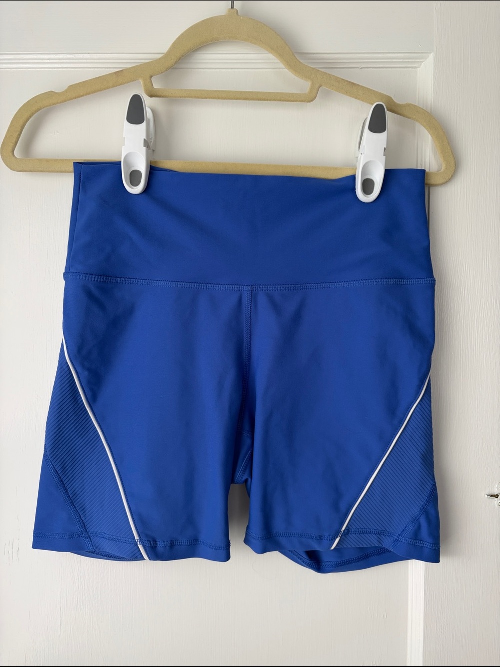 Women’s Active High-Rise Biker Blue Performance Shorts